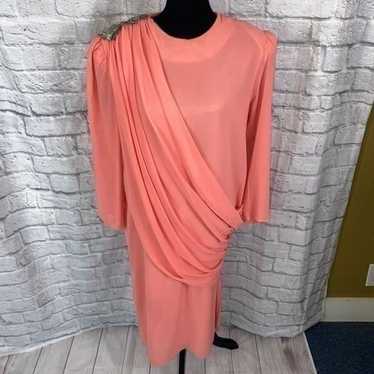 Lee Simone formal drape Dress sz 15/16 - image 1