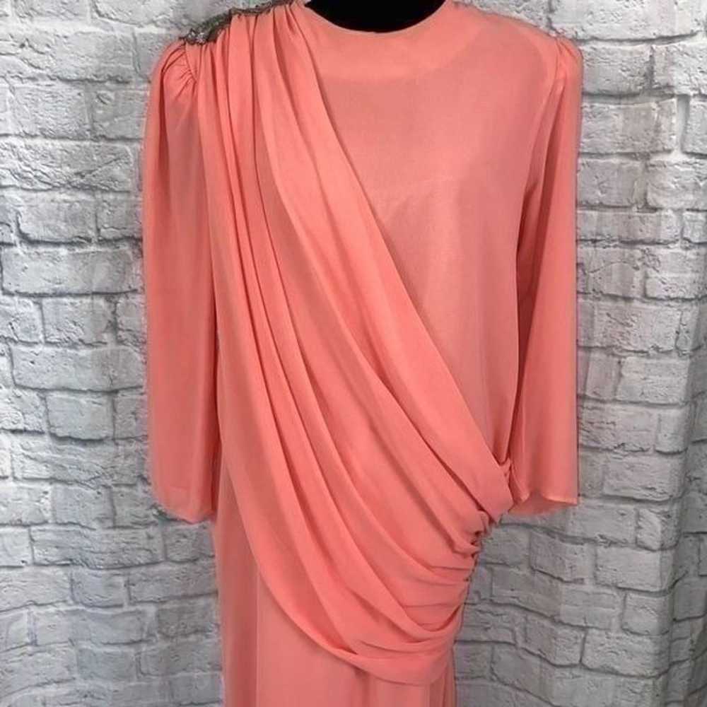 Lee Simone formal drape Dress sz 15/16 - image 3