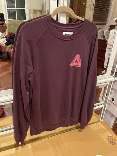 Palace Rare Fw18 Palace Slub Crew Burgundy Triferg