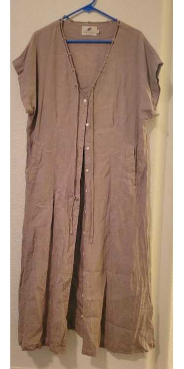 Other Women's 100% Linen Fabulous! Dress L Brown