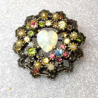 Victorian Opal Rhinestone Paste discount Bar Brooch