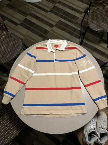 Supreme Supreme Striped Rugby Shirt L Stripe Lagge