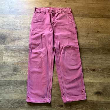 Carhartt Pink Dyed Carhartt Canvas Carpenter Pant… - image 1