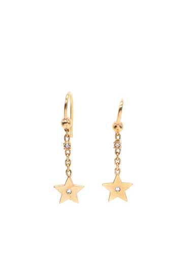 Managed by hewi Dior Gold Tone Star Drop Earring