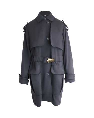 Product Details Tom Ford Black Belted Frayed Trenc