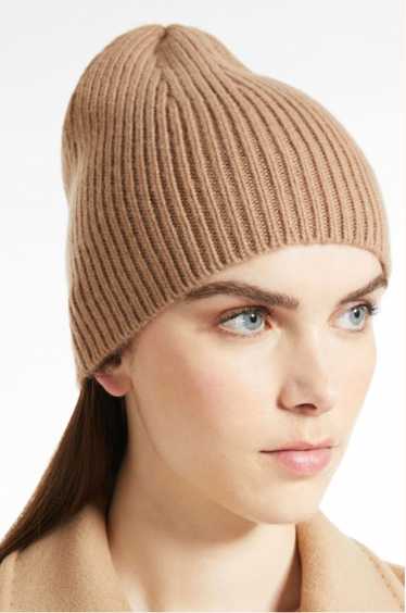 Managed by hewi MaxMara Camel Knit Cashmere Beanie