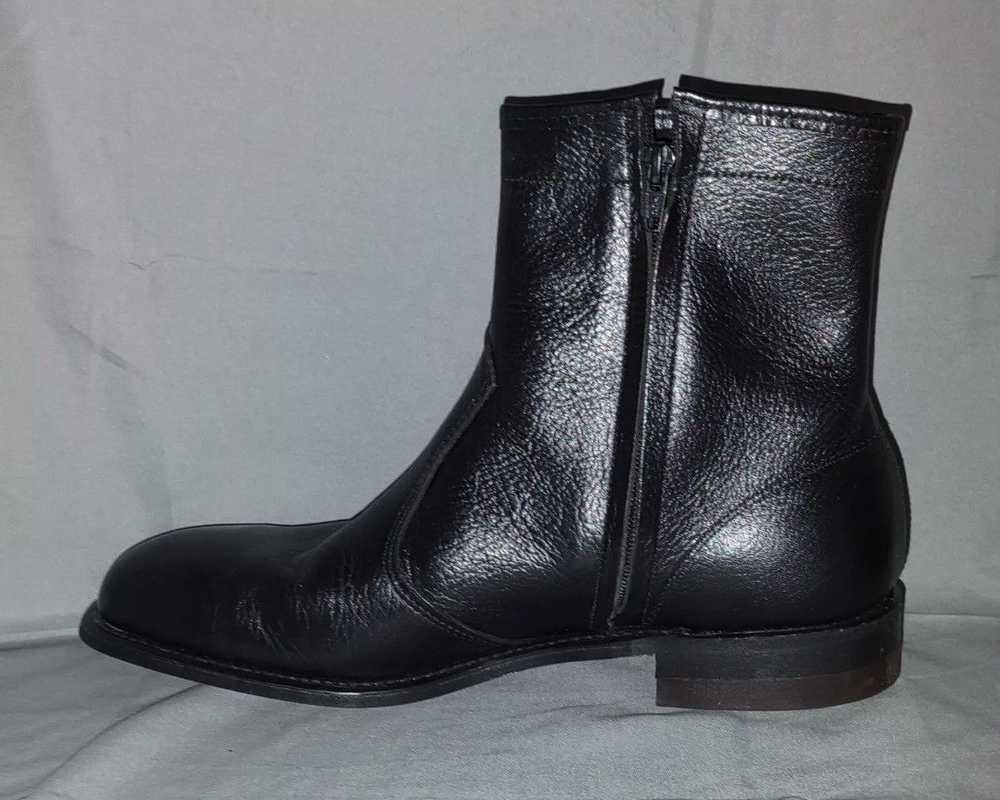 Vintage Goodyear Black Leather Ankle High Side Zi… - image 5