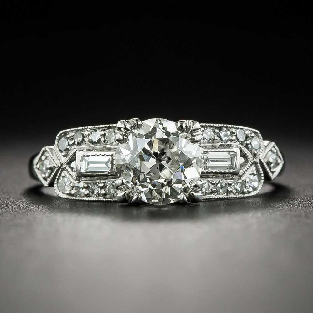 Art Deco 1.03 Carat Diamond Engagement Ring - GIA… - image 1