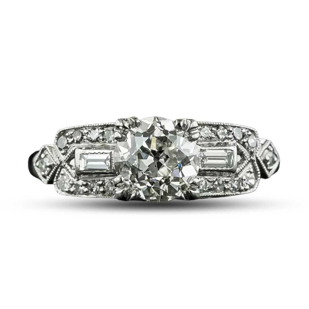 Art Deco 1.03 Carat Diamond Engagement Ring - GIA… - image 5