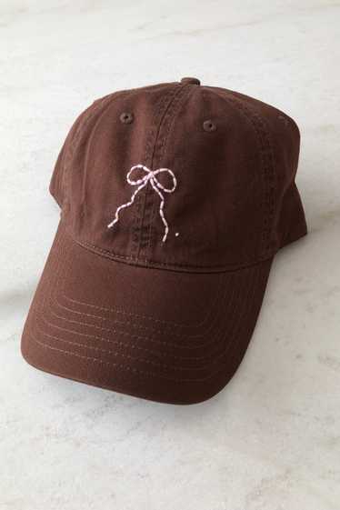 Embroidered Bow Baseball Cap