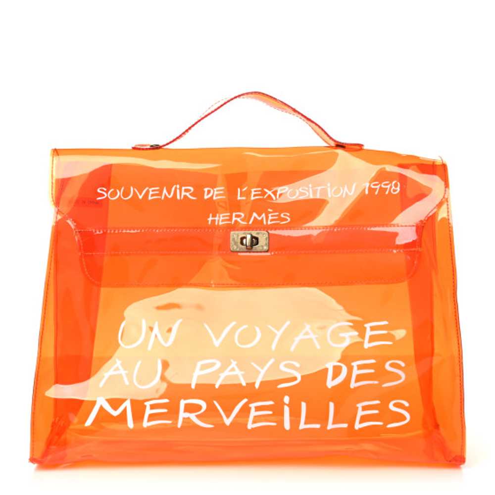 HERMES Vinyl Souvenir De L'Exposition Kelly Orange - image 1