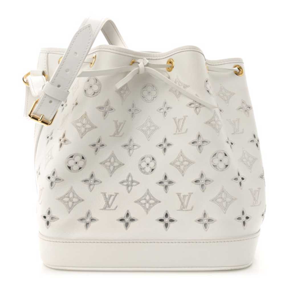 LOUIS VUITTON Calfskin Monogram Cutout Petit Noe … - image 1