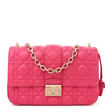 CHRISTIAN DIOR Lambskin Cannage Medium Miss Dior F