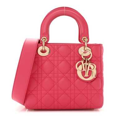 CHRISTIAN DIOR Lambskin Cannage Small My ABCDior W