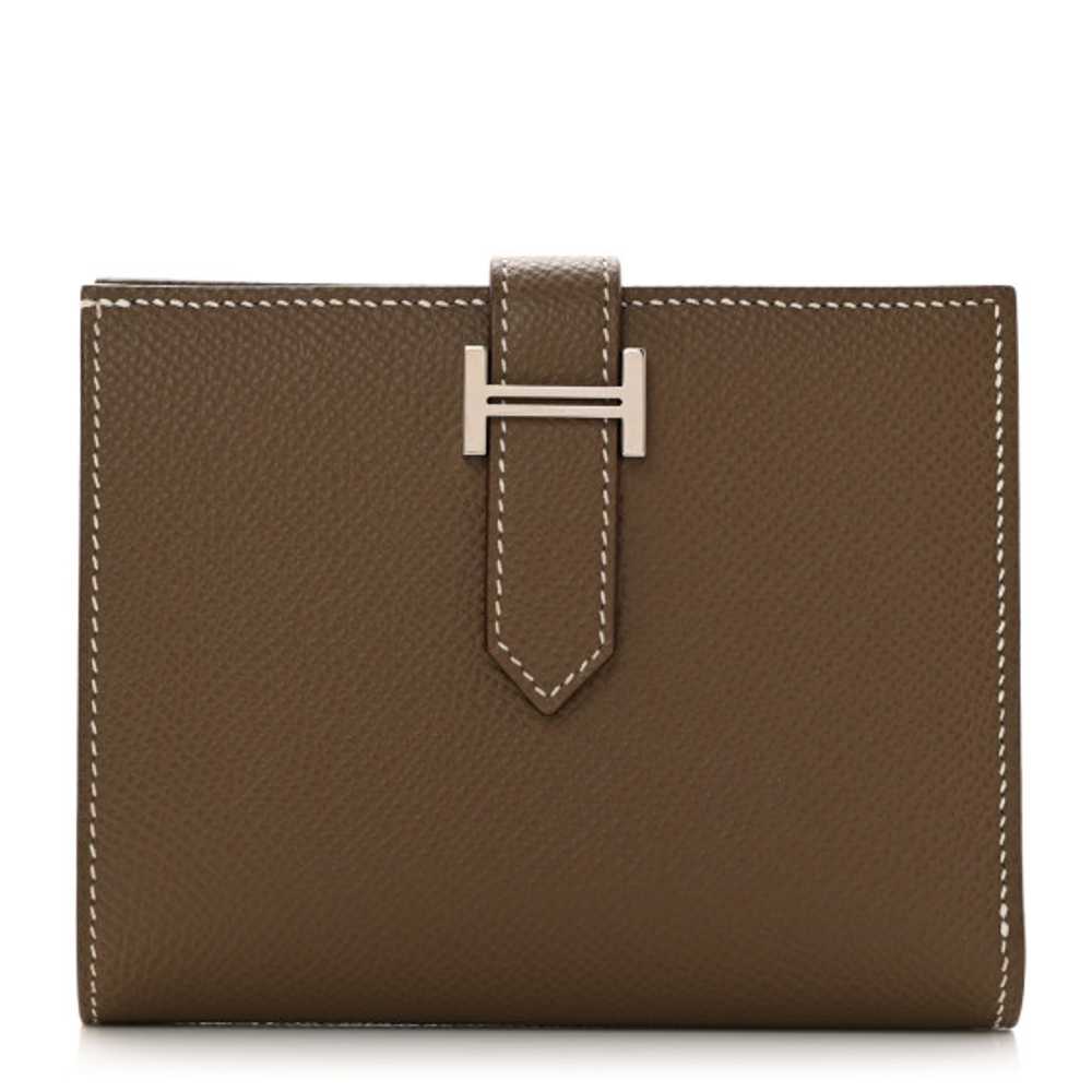 HERMES Epsom Bearn Compact Wallet Etoupe - image 1