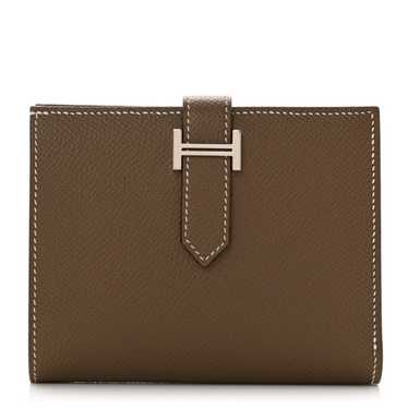 HERMES Epsom Bearn Compact Wallet Etoupe - image 1