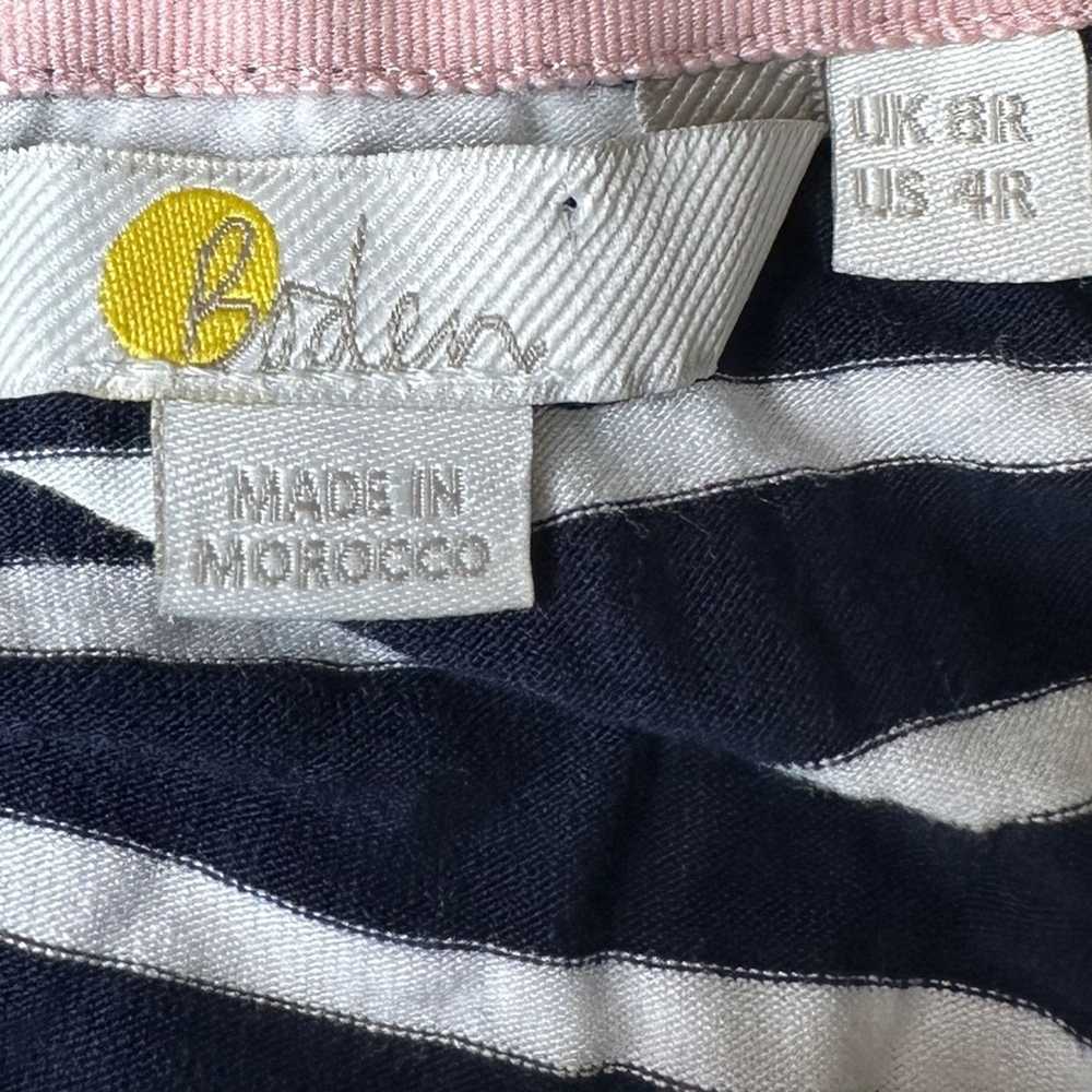 Boden Boden Amelie Jersey Navy Blue & White Strip… - image 6