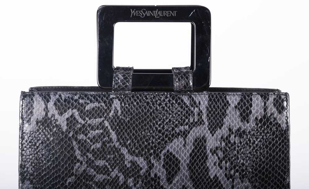 VTG YVES SAINT LAURENT PYTHON LEATHER BAG - image 6