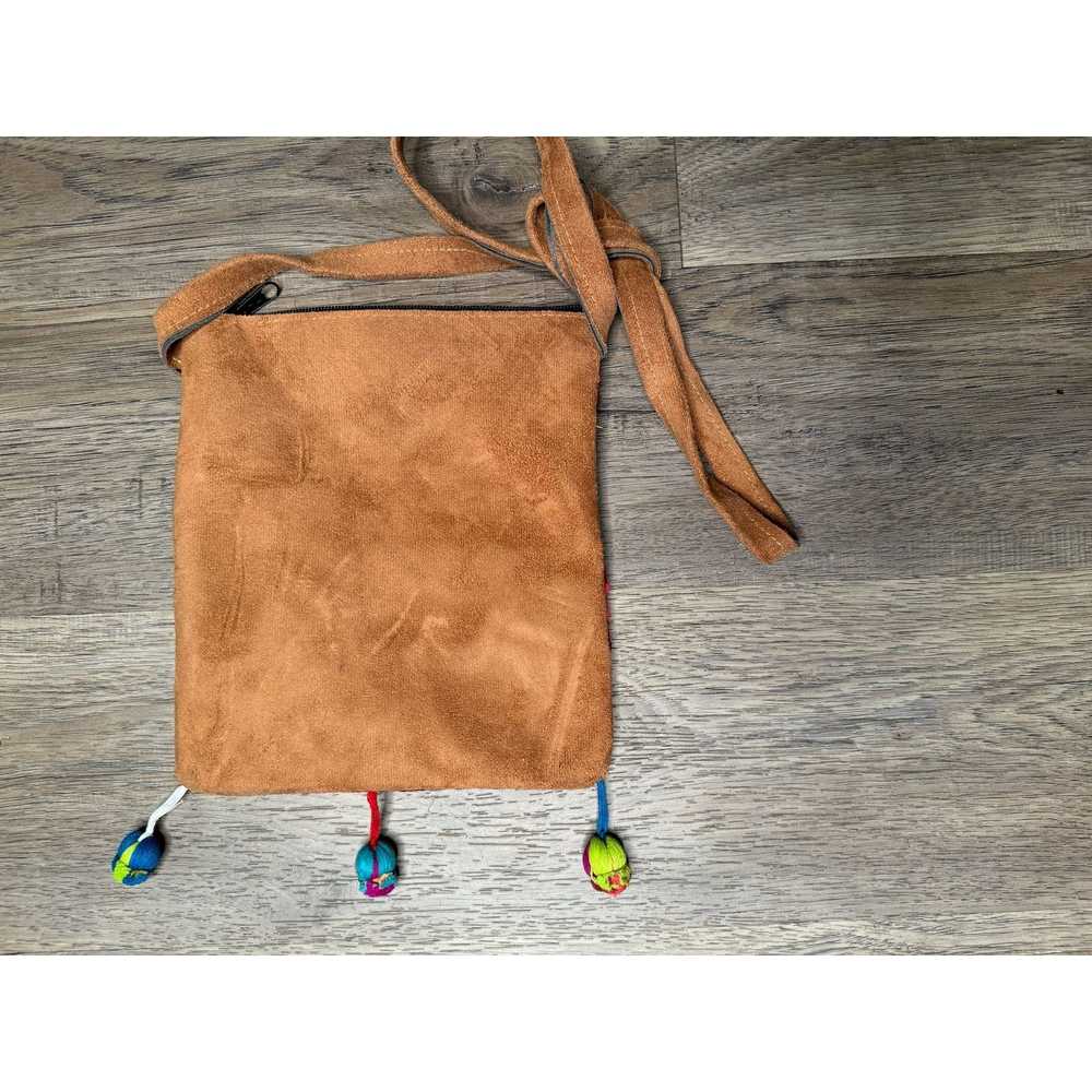 Other Boho Suede & Woven Fabric Crossbody Bag - image 2