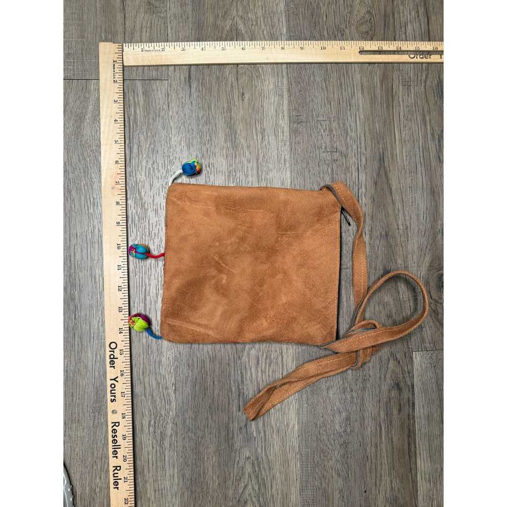 Other Boho Suede & Woven Fabric Crossbody Bag - image 6