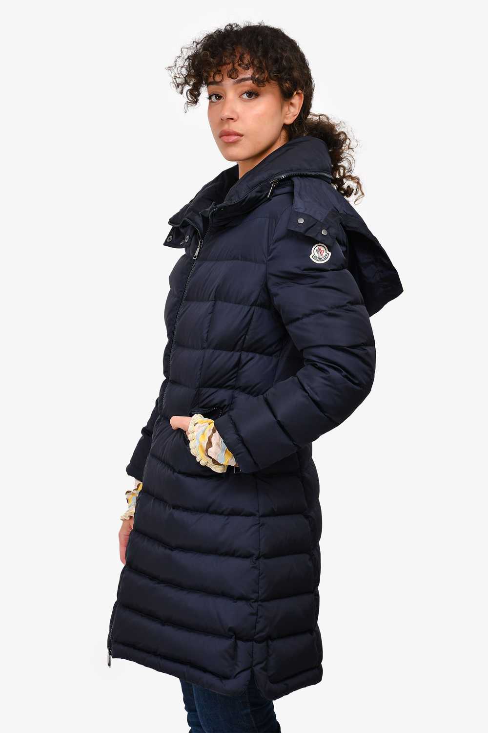 Moncler Navy Down 'Flammette' Coat Size 1 - image 3