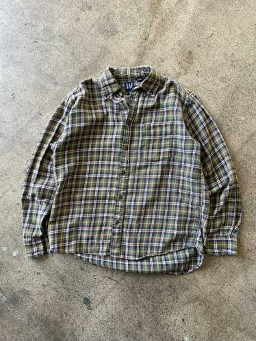 1990s Gap Plaid Cotton Flannel Shirt