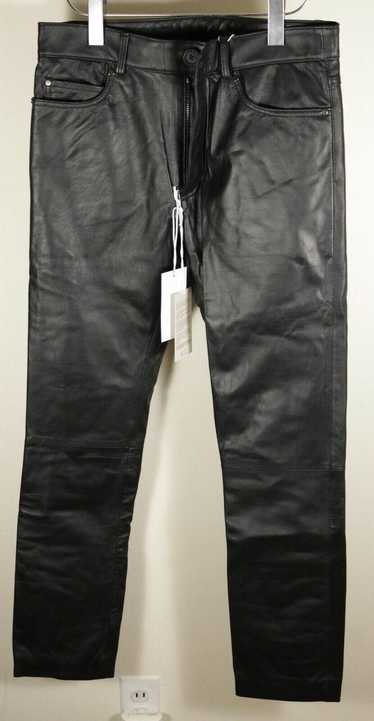 8 × Yoon 8 by Yoox Slim Leather Pants Size 30 Lamb