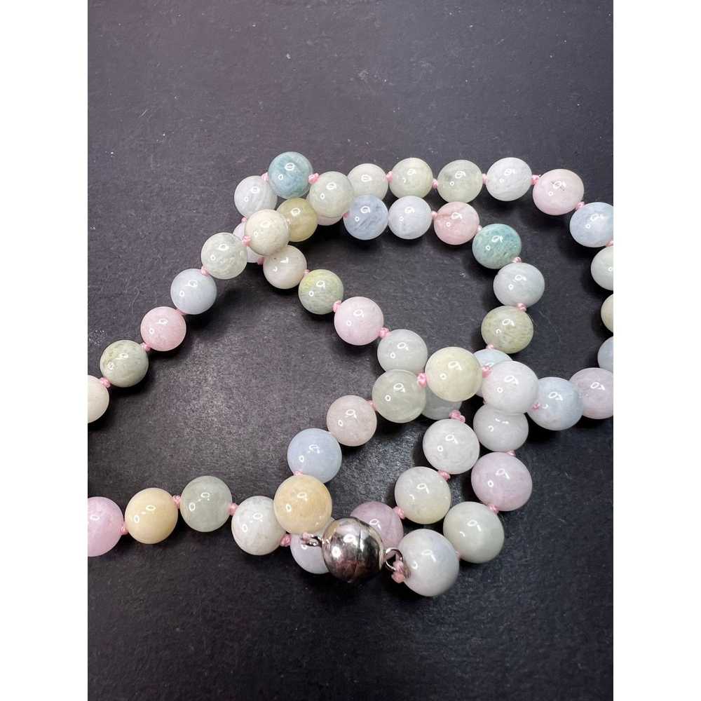 Other Multi beryl aquamarine necklace with sterli… - image 2