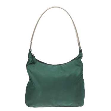 Prada Tessuto Green Synthetic Shoulder Bag (Pre-Ow