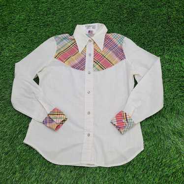 Levi's Vintage 80s LEVIS Western Pearl-Snap Shirt… - image 1