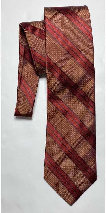 VALENTINO RED  TIE 100% SILK STRIPED 60''/3.5'' EX