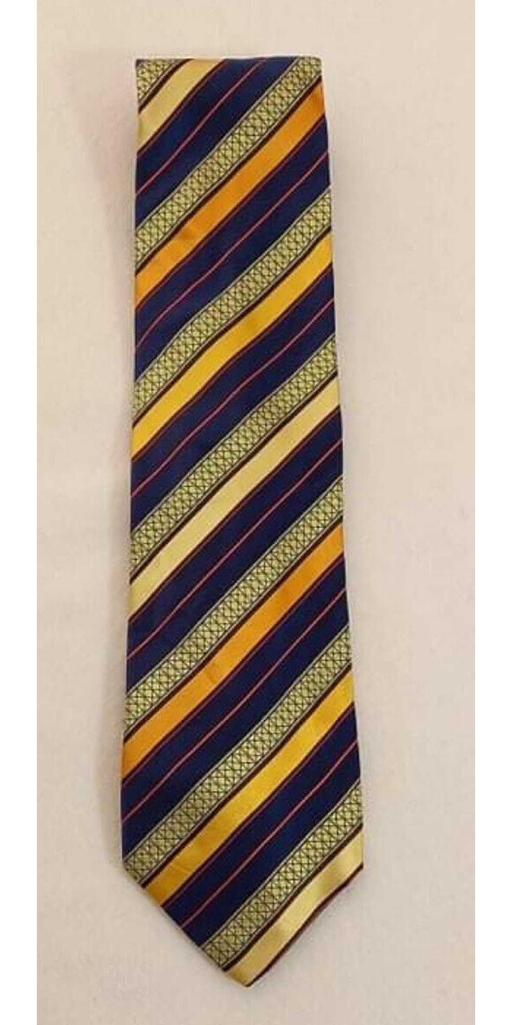 PAUL SMITH MULTICOLOR TIE 100% SILK STRIPED 58"/4… - image 1