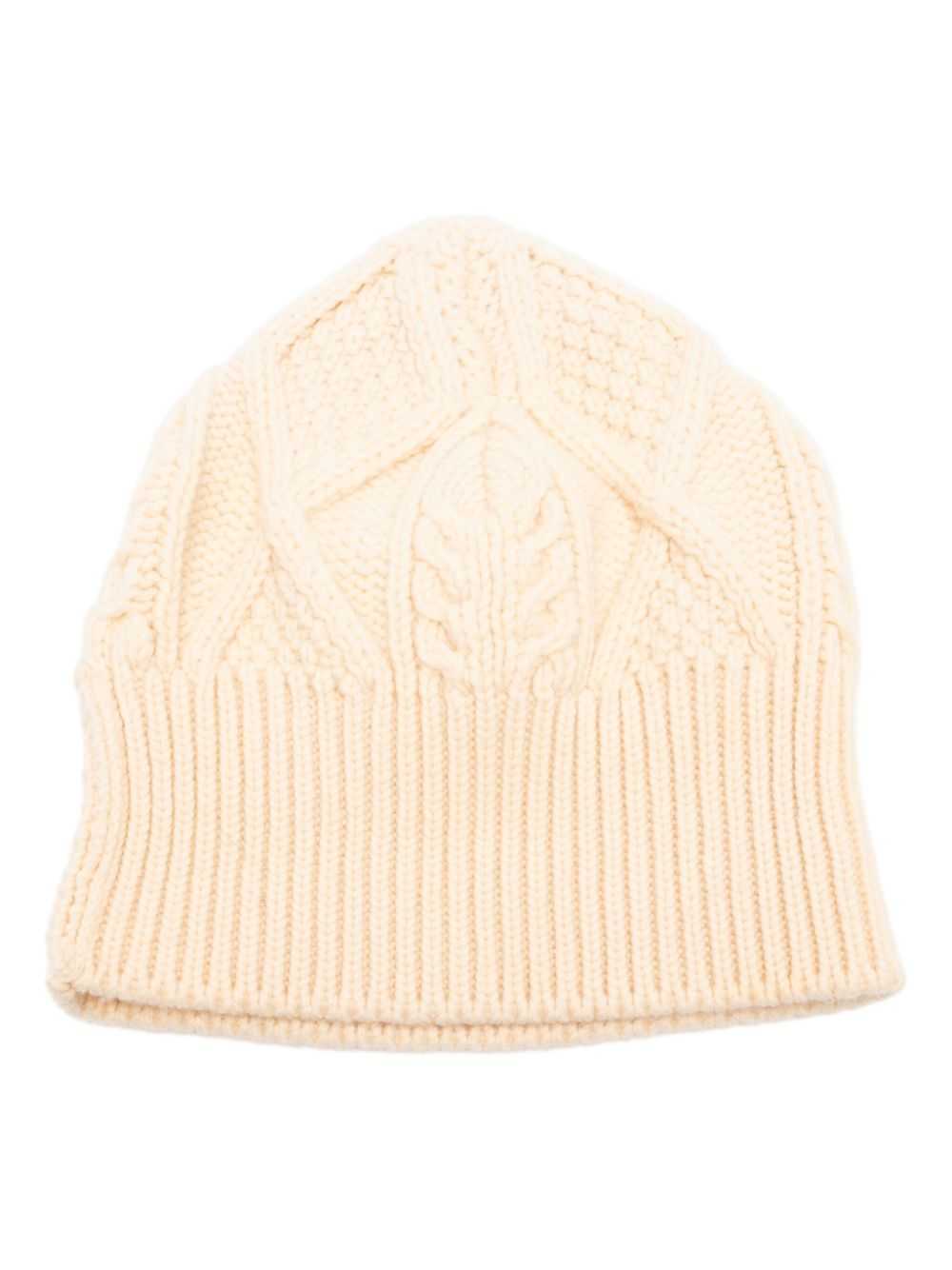 CHANEL Pre-Owned 1996 cable-knit beanie - Neutrals - image 1