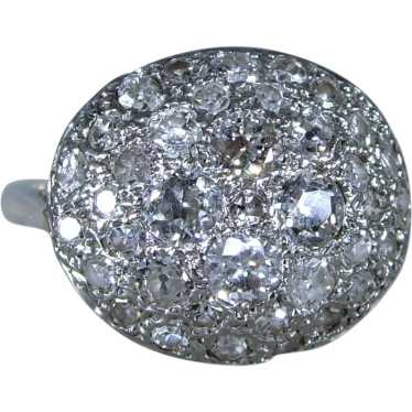 An Original Period Art Deco Diamond Bomb Ring