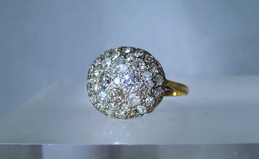 An Original Period Art Deco Diamond Bomb Ring - image 2