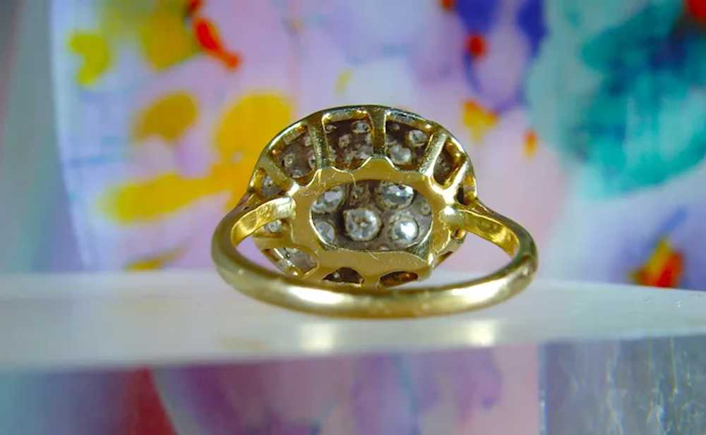 An Original Period Art Deco Diamond Bomb Ring - image 8