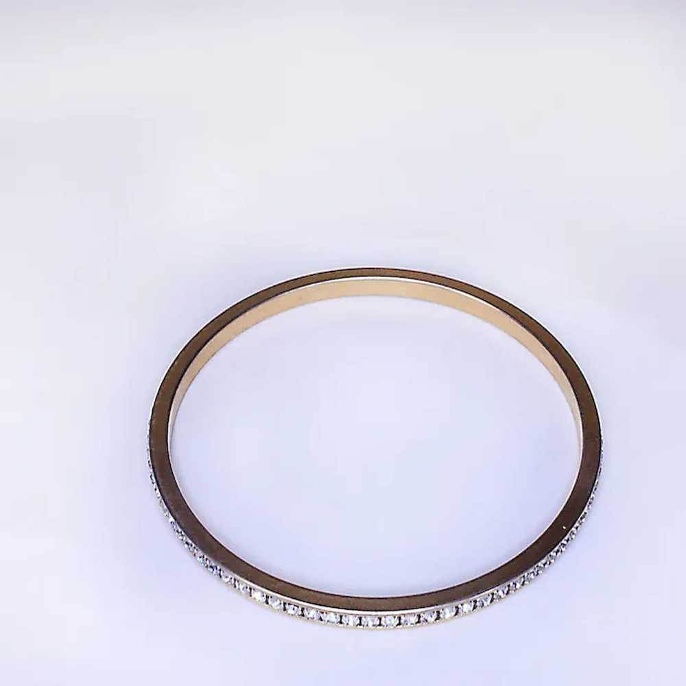 Swarovski Crystal Gold Tone Bangle Bracelet - image 2