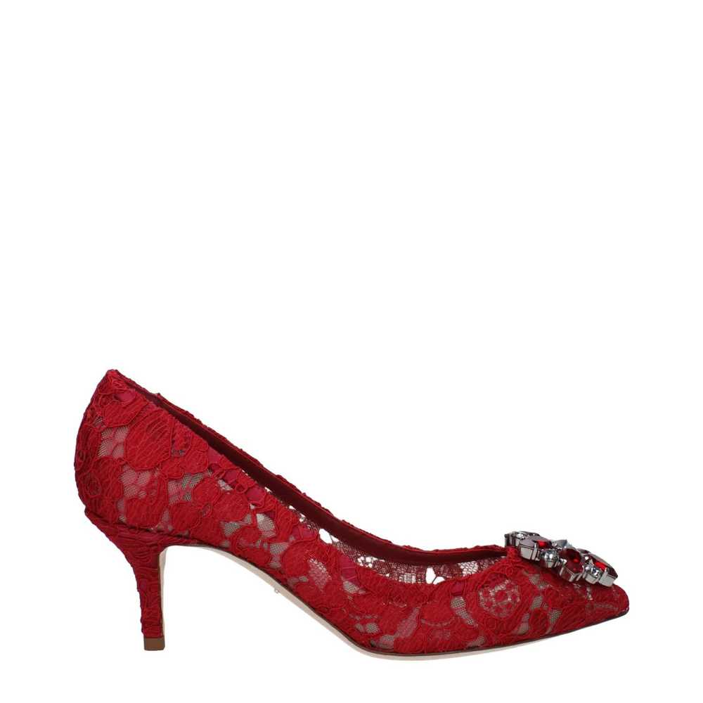 Dolce & Gabbana ob1o1e1124 Lace Pumps in Red - image 1