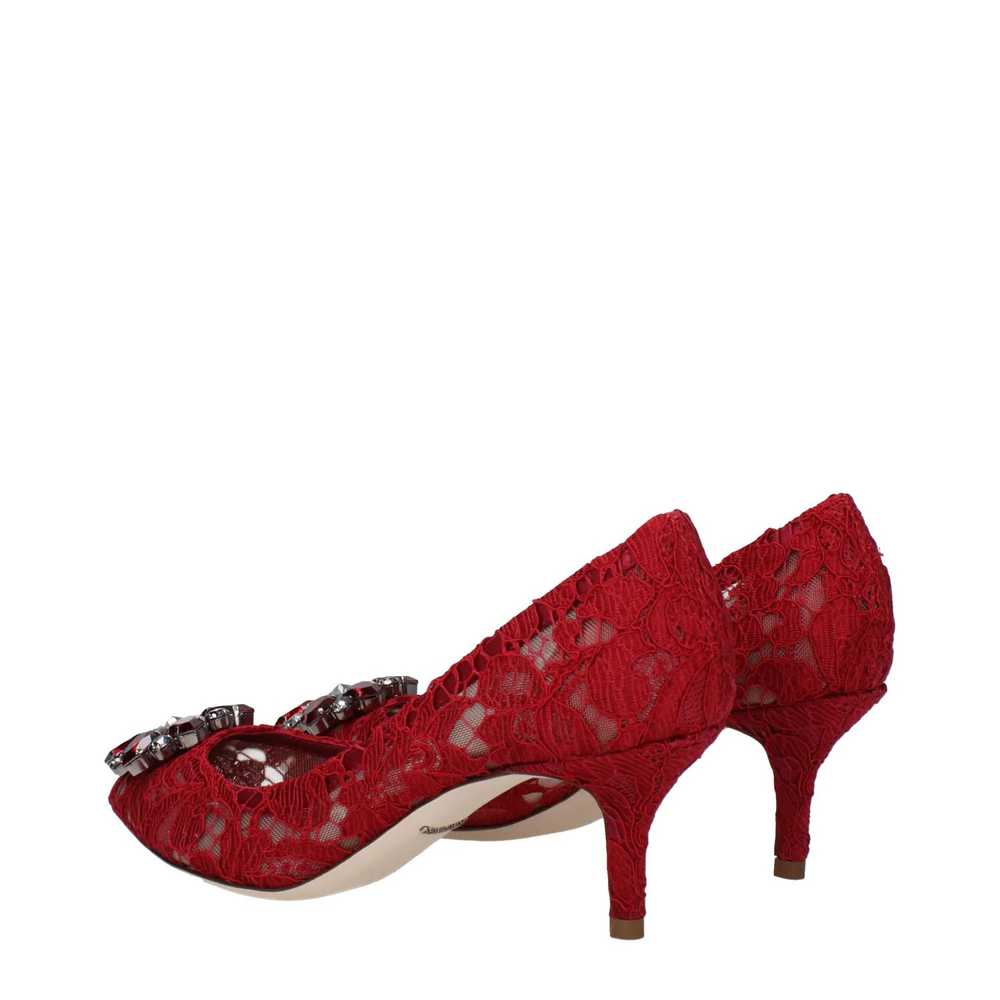 Dolce & Gabbana ob1o1e1124 Lace Pumps in Red - image 4