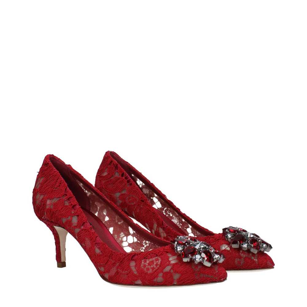 Dolce & Gabbana ob1o1e1124 Lace Pumps in Red - image 2