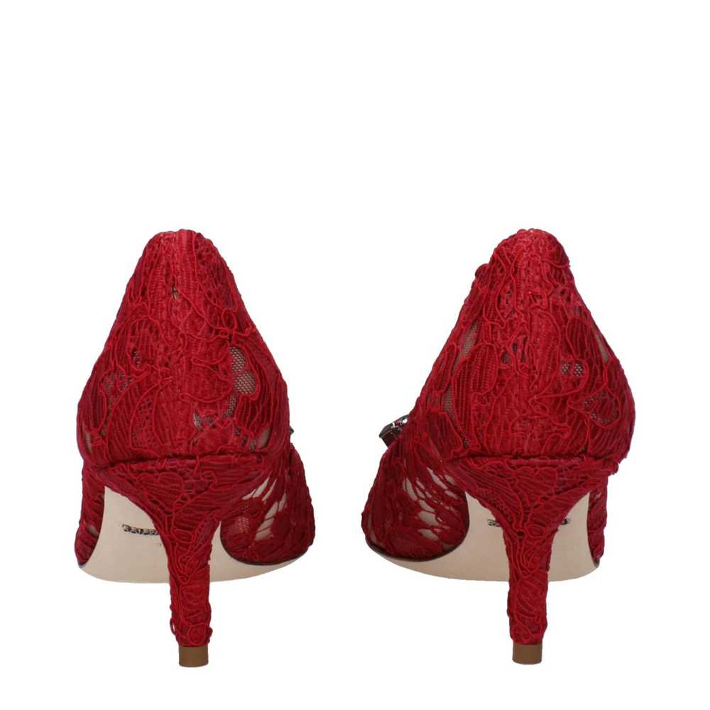 Dolce & Gabbana ob1o1e1124 Lace Pumps in Red - image 5