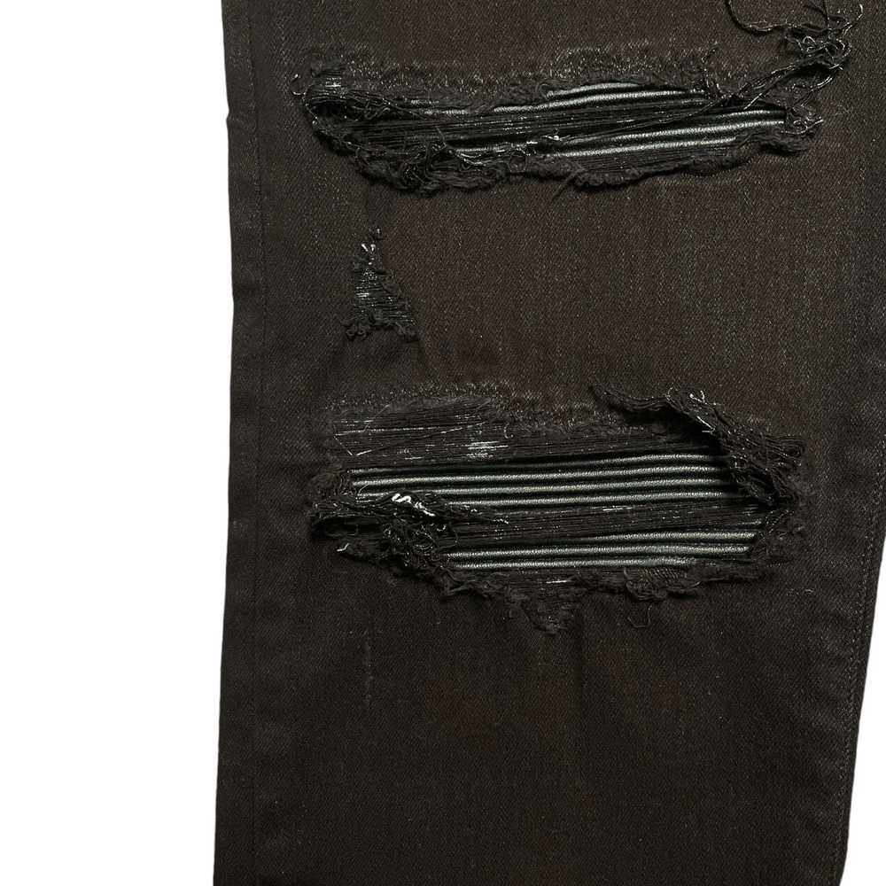 Amiri Amiri Leather Patch Thrasher Jeans Overdyed… - image 3