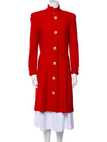 St. John Coat Red Stand Collar Knee-Length - image 1