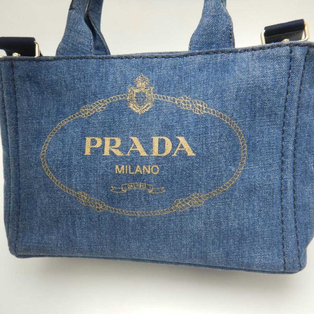 Prada Prada Canapa 1BG439 Tote Bag Denim BLEU 252… - image 5