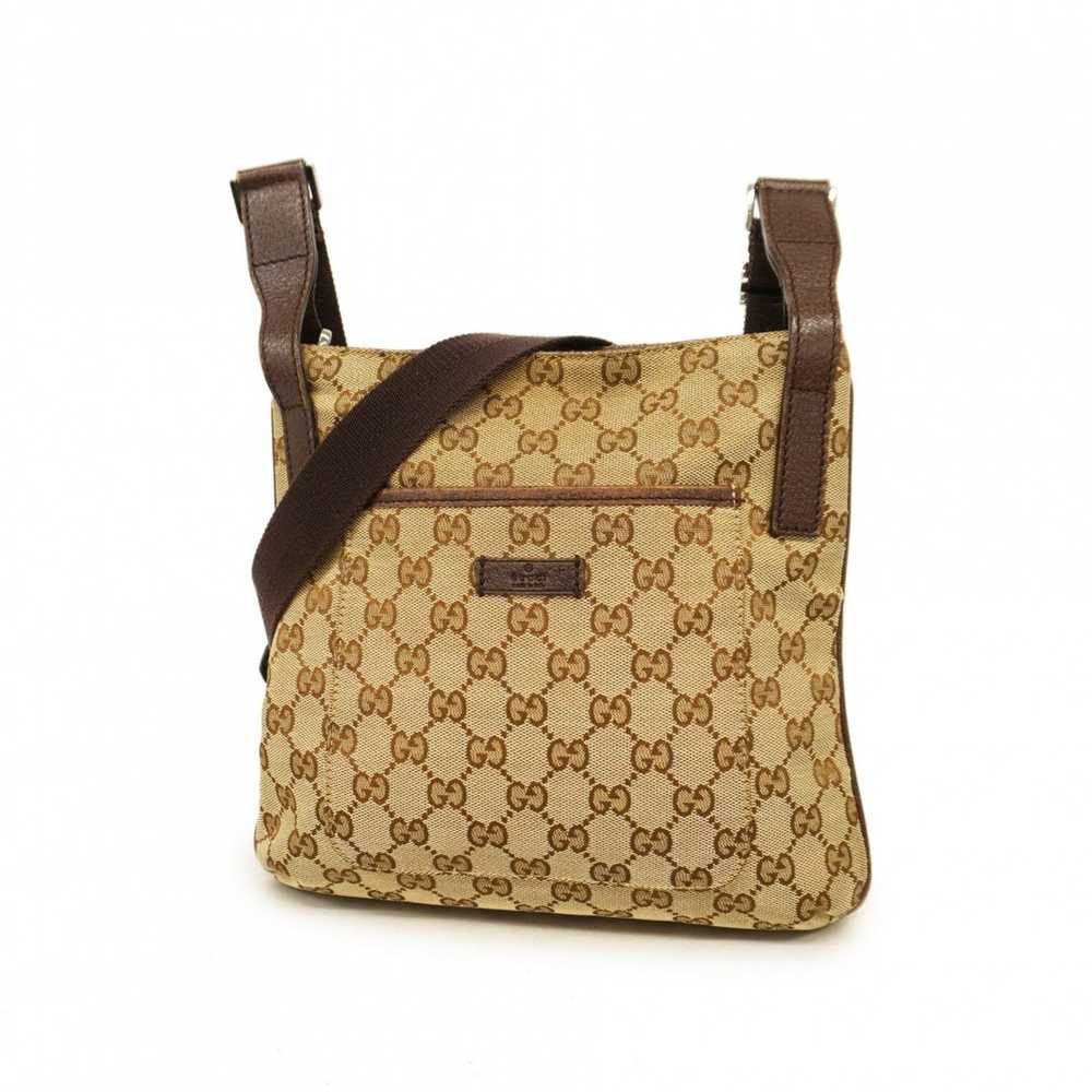 Gucci Gucci Shoulder Bag GG Canvas 122793 Brown W… - image 1