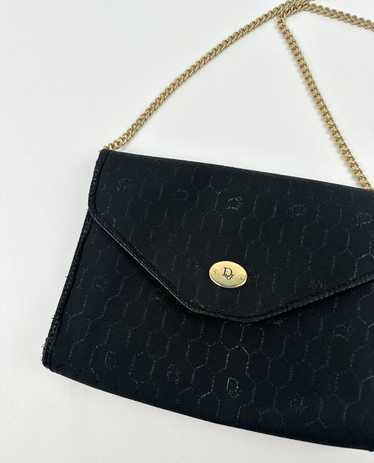 Dior Christian Dior Honey Comb Pattern Gold Sling 