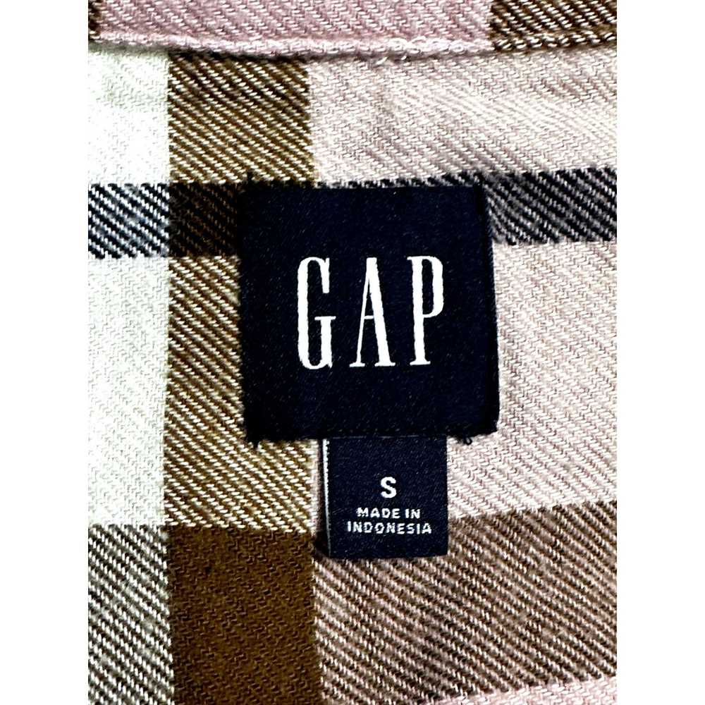 Gap Gap Women's Long Sleeve Flannel Pink Plaid Bu… - image 7