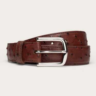 Tecovas Men's Ostrich Belt - Mahogany Ostrich - image 1