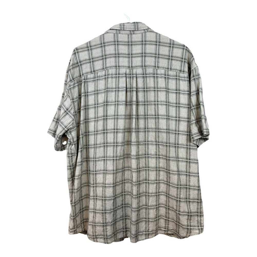 Other Woolrich Men XL Cream Plaid Short Sleeve Bu… - image 2