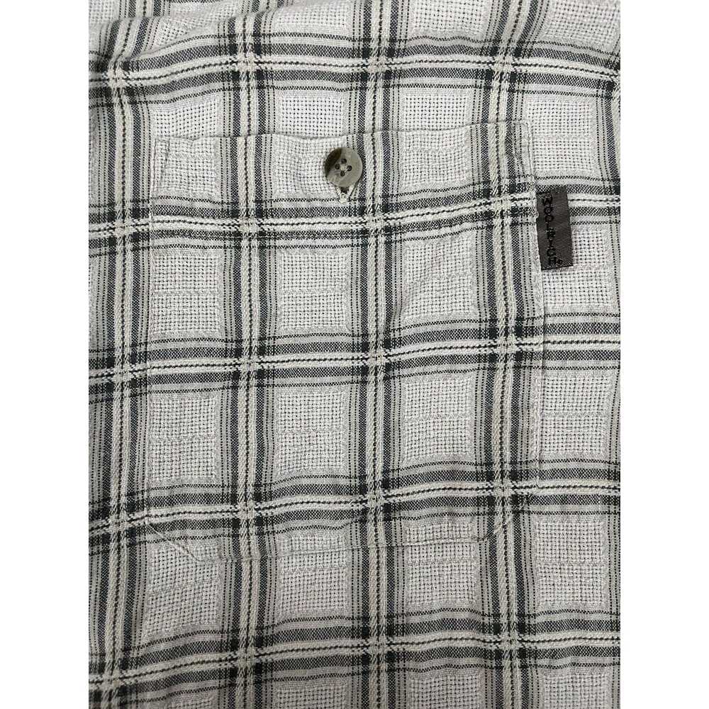 Other Woolrich Men XL Cream Plaid Short Sleeve Bu… - image 4